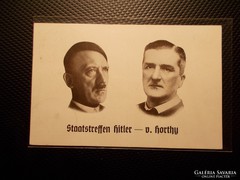 WW2,Német  propaganda képeslap,Hitler-Horthy
