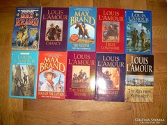 10 vadnyugati regény, angolul, Max Brand, Louis L'Amour