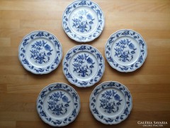 Blue Danube hagymamintás porcelán süteményes tányér 6 db