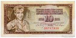 Jugoszlávia 10 jugoszláv Dínár, 1968