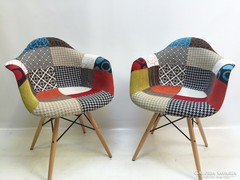 Patchwork huzatos modern, dizájn fotel