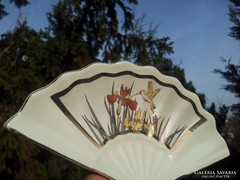 Japanese Collapsible Porcelain Fan Plate