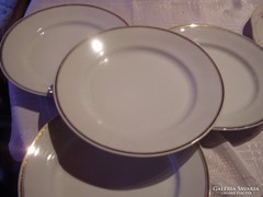 Csodaszép aranycsíkos hollóházi lapos tányér 24 cm