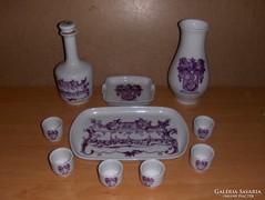 Alföldi porcelán pálinkás készlet tálca váza hamutál HMV (g)