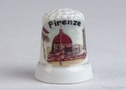 0J921 Olasz porcelán gyűszű FIRENZE