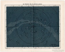 Az északi ég állócsillagai, 1894, Pallas, eredeti, antik