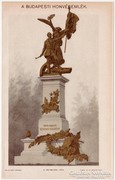 A budapesti honvédemlék, 1896, Pallas színes nyomat, antik