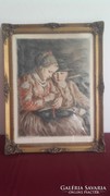 Glatz Oszkár-Prihoda István rézkarca: Első lecke