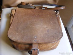 régi bőr váll táska tarisznya táska