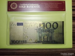 Extra arany 100 EURO certifikált tartóban