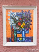 Vén Emil virágcsendélet festmény, képcsarnokos