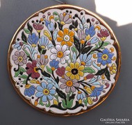 ​Sevillai tűzzománc dekoros kerámia tányér