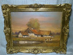 Öreges festmény ,magyar tanya világ 