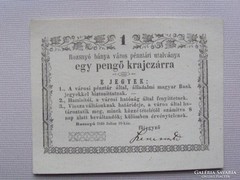 Rozsnyó 1 pengő krajcár 1849 UNC