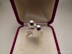 Bogyós ezüst gyűrű - gömb - retro