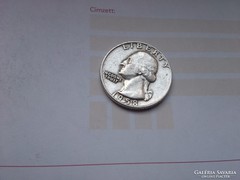 1958 USA ezüst negyed dollár 6,25 gramm 0,900 szép db