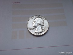 1961 USA ezüst negyed dollár 6,25 gramm 0,900 szép db