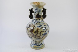 19. századi főnixmadaras kínai váza 40 cm