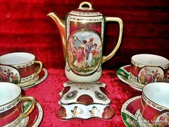Antik Altwien porcelán teás készlet 