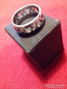 Szívecskés ezüst karika gyűrű