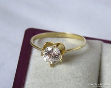 14 k szoliter arany gyűrű csillogó szint. gyémánttal- 1,8 gr