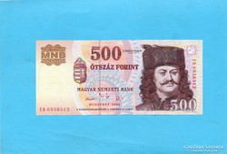 Hajtatlan  !!!!  Unc !!!!  500 Forint 2002  EB !!