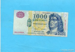 Ropogós 1000 Forint 2000 Millennium DB !!