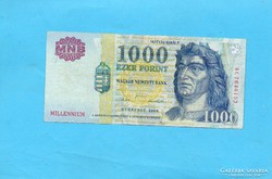 Ropogós 1000 Forint 2000 Millennium DC !!