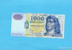 Hajtatlan  !!!!  Unc !!!! 1000 Forint 1999 DA !!!