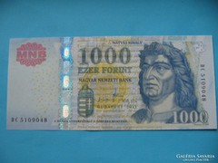 Hajtatlan  !!!!  Unc !!!! 1000 Forint 2011 DC !!!