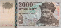 2000 Forint - 2013 - CB - (2 aláírás) - UNC - bankfriss