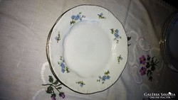 Kék barackvirág mintás Zsolnay lapos tányér Citadella részér