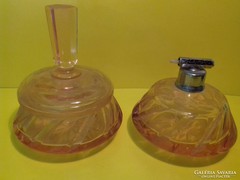 Antik üveg parfümös 2 db