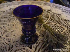 Parádi régi festett kék váza