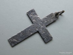 Ap 462 - Antik ezüst kereszt medál patinás