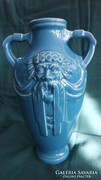 Antik Zsolnay szecessziós kobaltkék váza