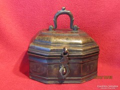 Baroque bronze money box 1687