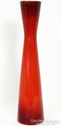 Zsolnay piros eozin mázas modern váz