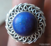 925 ezüst gyűrű, 17,3/54,3 mm, lápisz lazulival