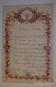 litho díszes levélpapírra írt eredeti levél 1800-as évekből