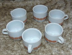 6 db-os Alföldi porcelán retro kávéskészlet