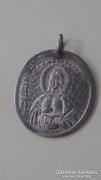 Orosz antik ezüst( 84- es ) Szent Barbara (Borbála) medál 