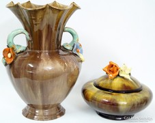 Komlós kerámia váza és bonbonier egyben
