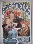 "Biéres de la Meuse" (A. Mucha) régi litográfia