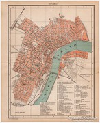 Szeged város térkép 1898, antik, eredeti
