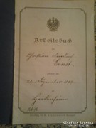 Német munkakönyv!! 1878-as!