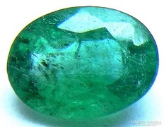 Gyönyörű, mély zöld Zambiai smaragd 0,95 ct kezeletlen 