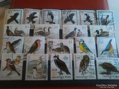 Német madaras bélyegek sorok