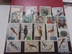 Csehszlovák madaras bélyegek