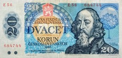 Csehszlovákia 20 korona 1986 AUUNC